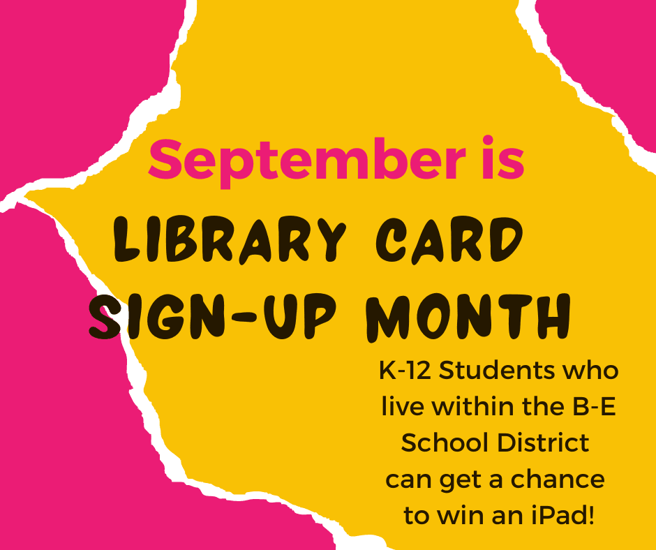 Library card sign-up month