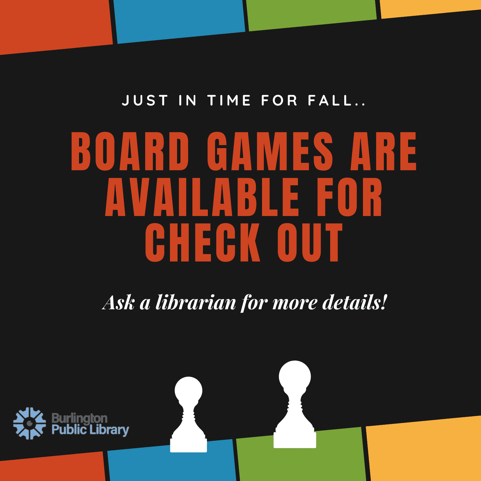 Board Games Available for Checkout