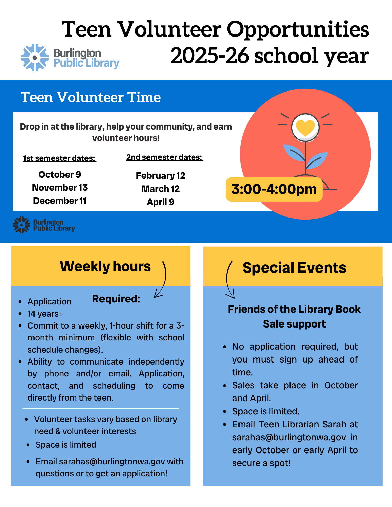 fall 2025 Teen Volunteering